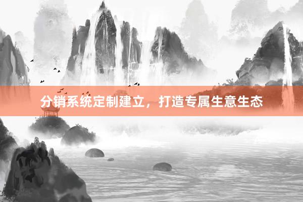 分销系统定制建立，打造专属生意生态