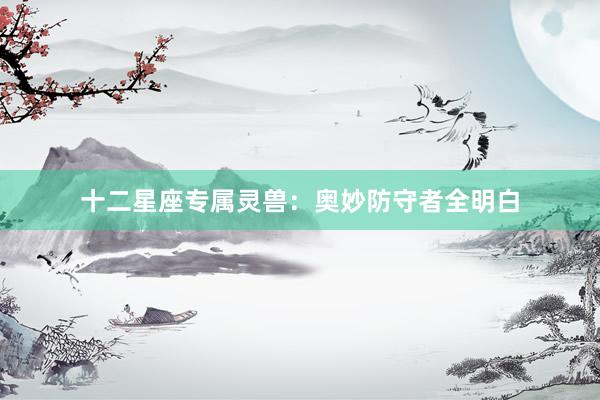 十二星座专属灵兽：奥妙防守者全明白